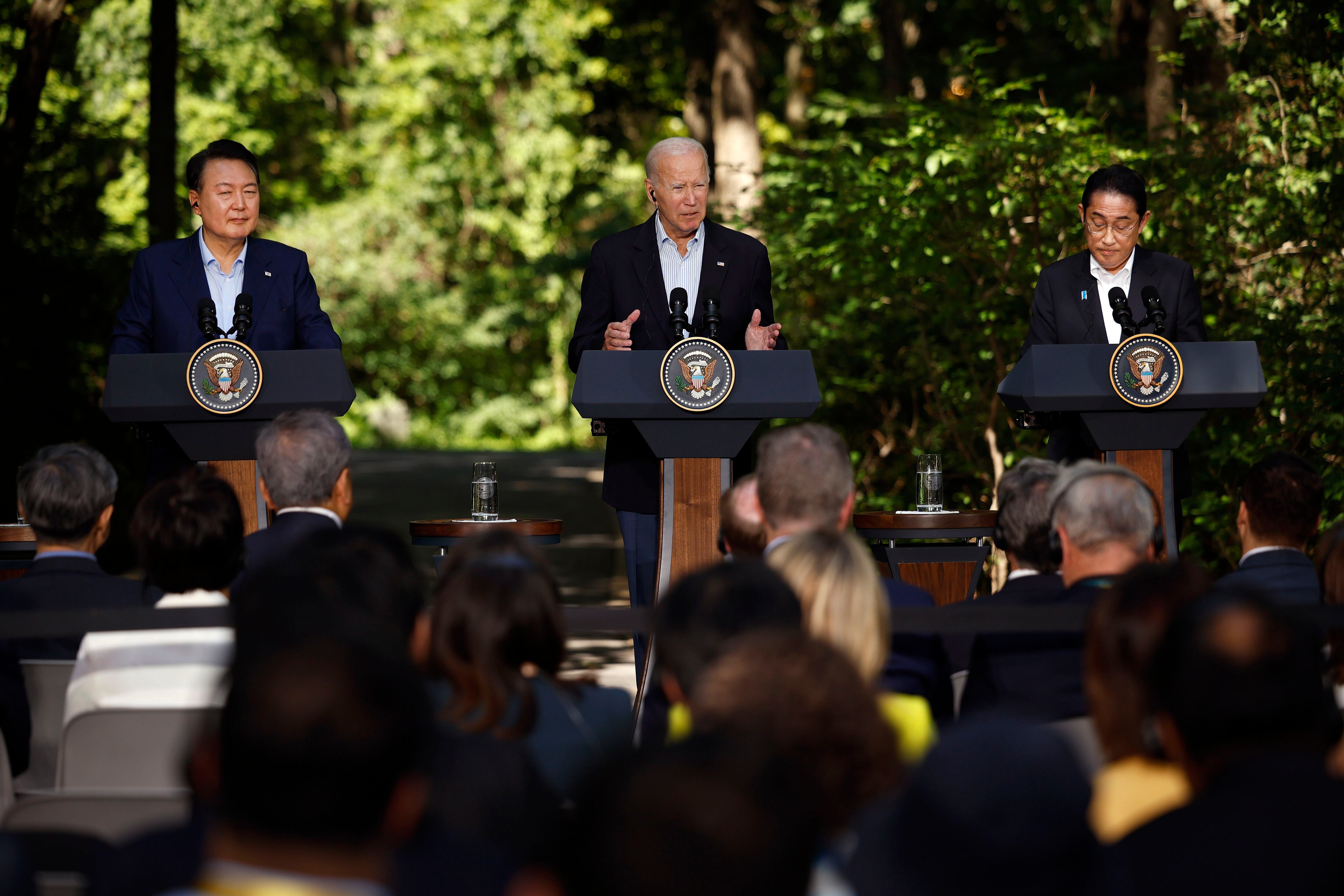 Camp David Summit: The U.S., Japan and South Korea Form Security Pact - The  New York Times