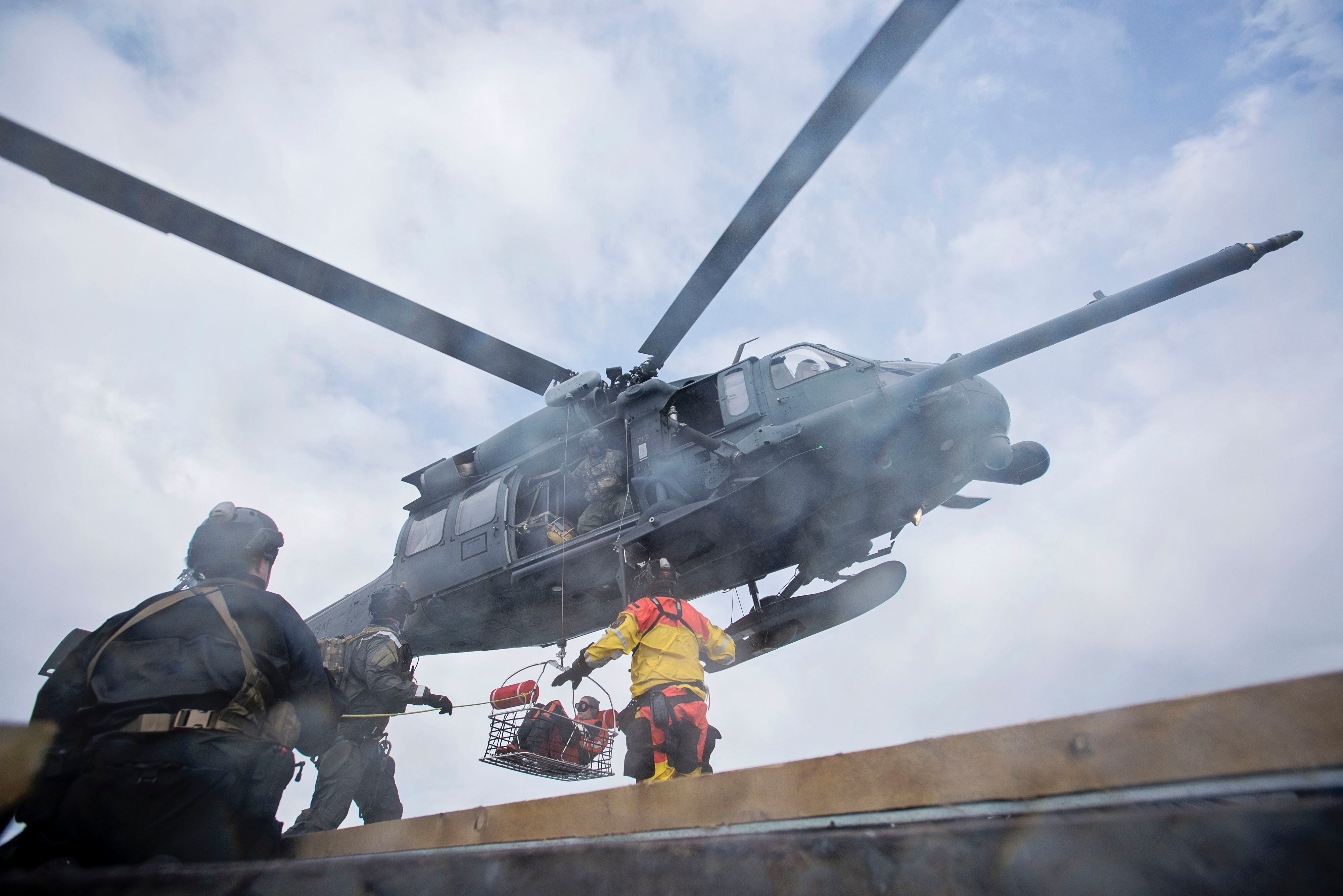 New Jersey Army National Guard helicopter crew chiefs assigned to the 1st  Battalion, 150th Aviation Regiment