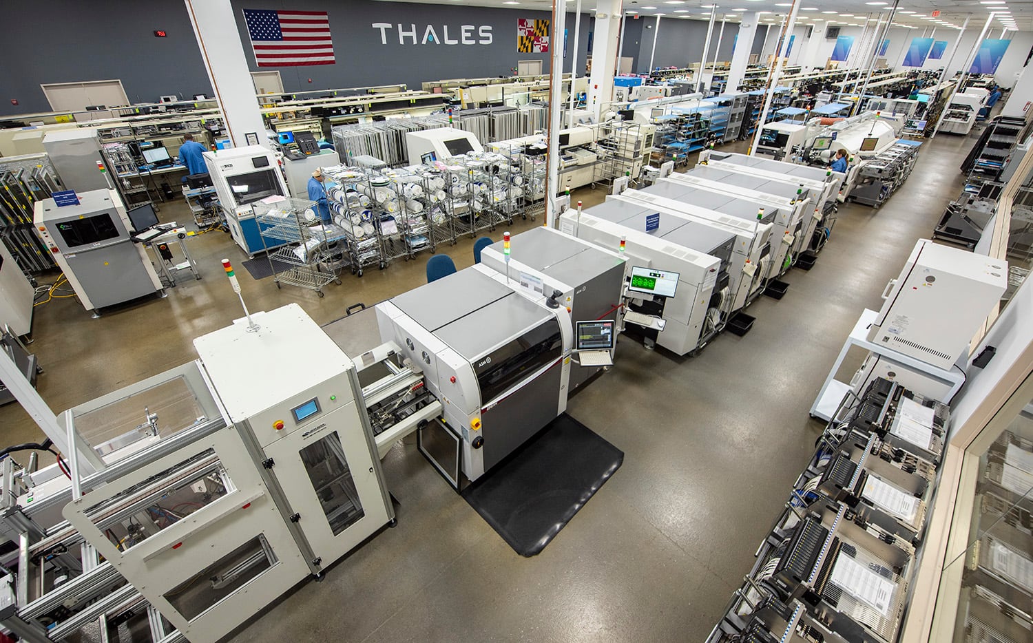 A view of the Thales Defense and Security Inc. manufacturing floor in Clarksburg, Maryland.